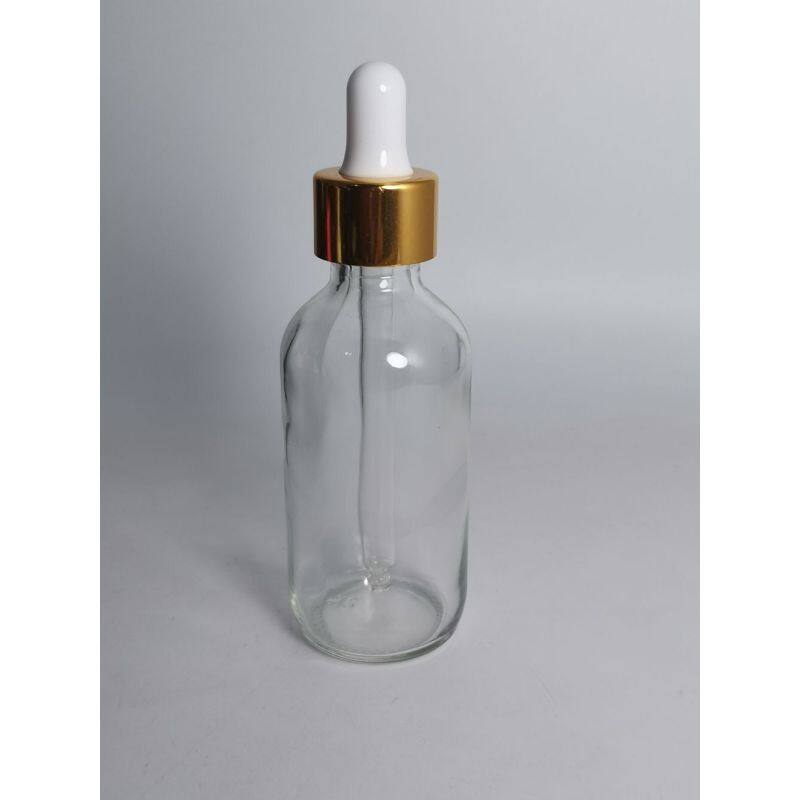 Ready to ship 1/2OZ 1OZ 2OZ 4OZ 8OZ 16OZ 32OZ cosmetic clear amber boston round glass bottle