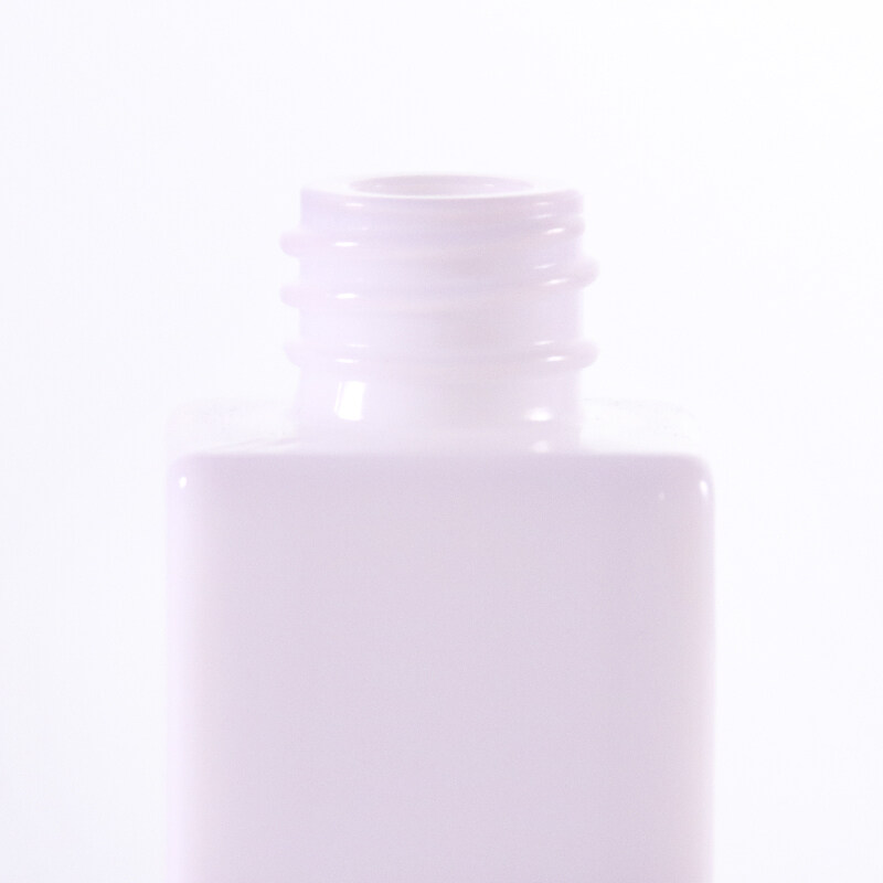 high quality 100ml Square Opal White Glass Bottle with Plastic Lotion Pump