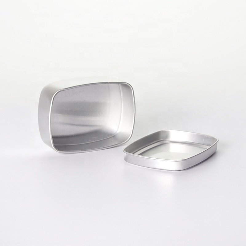 100ml square aluminum jar for skin care cream recyclable storage box and jar wholesale