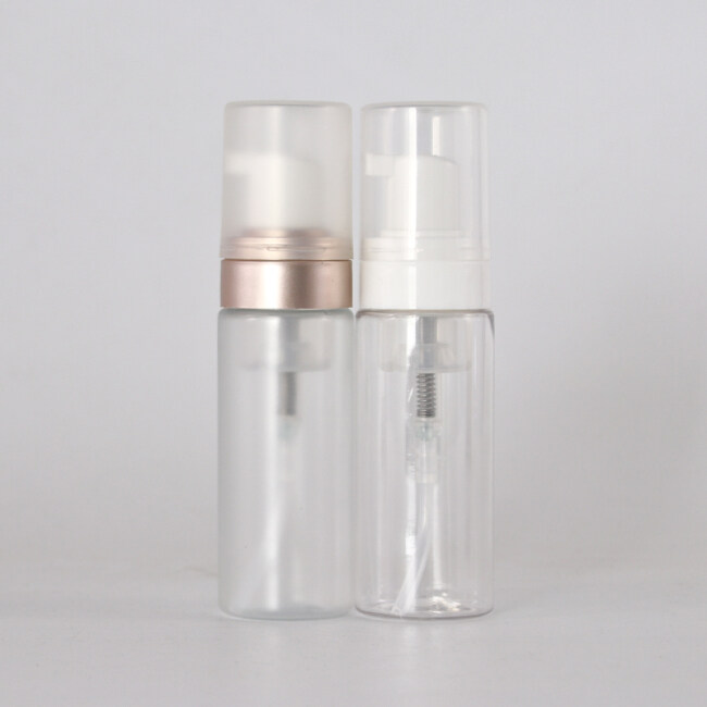 100ml 120ml 180ml 200ml Foam Pump Face Wash Rose Gold Plastic Cosmetic Bottles