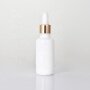 Opal glass golden dropper bottle for essential oil and serum factory price with world glass certificate