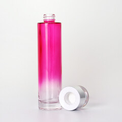 120mL Painted Magenta Glass Essential Oil Lotion Pump Bottles