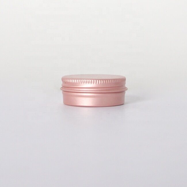 15ml glossy pink aluminum cream jar wholesale recyclable metal custom jar