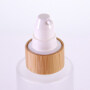 30ml 50ml 100ml 20g 30g 50g 100g frosted glass bottle with bamboo pump cosmetic glass jar with bamboo lid