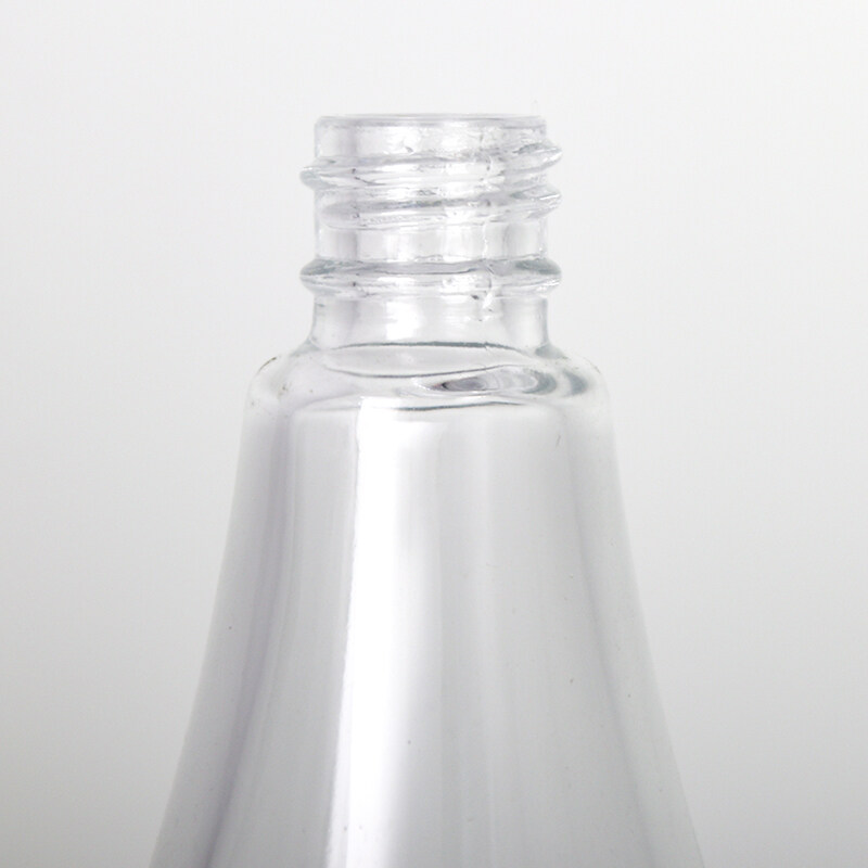 Clear Glass Bottle Bowling Ball Shape Bronze Lid Toner Press Spray Bottle