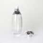 30mL Plating Silver Flower Cap Cosmetic Airless Essence Serum Bottle
