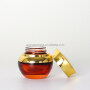 30ml luxury cream jar amber glass jar for cream skin care cream jar with golden lid