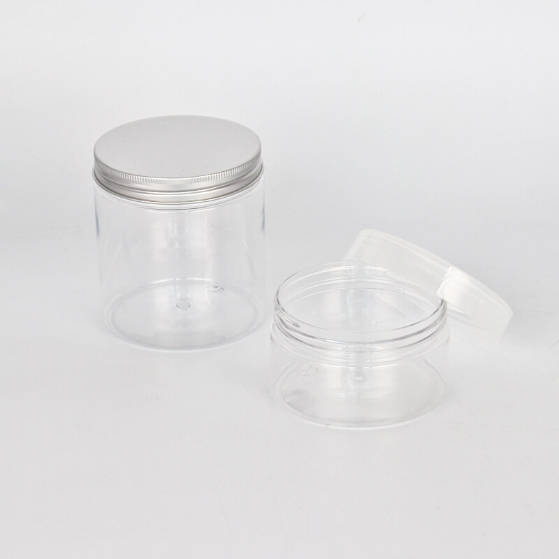 wide mouth clear empty packaging cosmetic plastic jars with lids 30g 50g PET face care cream jar