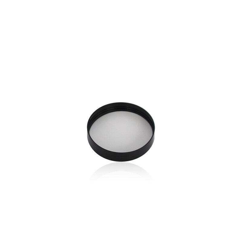 wholesale black plastic cover round shape screw cap for bottle