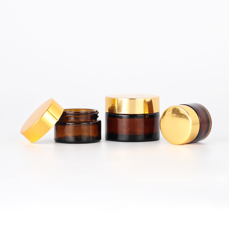 Factory price 30g Cosmetic Cream Jars Amber Glass Jar
