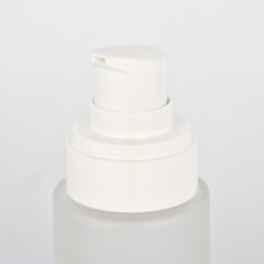 Frosted skincare glass bottles cream jars with pump sprayer cap for cosmetic package