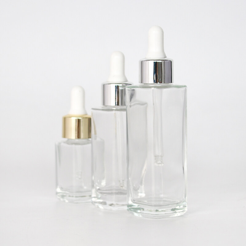 wholesale 15ml 30ml 50ml  standard capacity clear glass bottle with high quality dropper