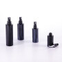 Luxury cosmetic lotion bottle black glass pump bottle for lotion and serum