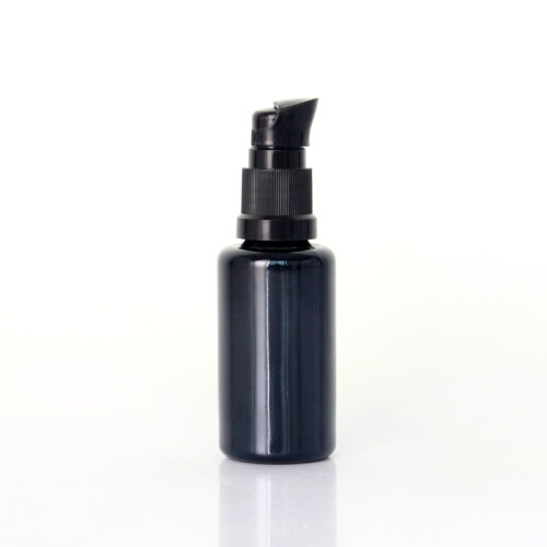 High-grade light-proof black glass bottle essential oil essence lotion cosmetic packaging empty bottle press pump head