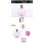 Pink gradient color transparent glass perfume bottle spray bottle travel portable perfume empty bottle