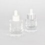 Thick bottom 1oz 30ml luxury cosmetic packaging hair oil serum bottle dropper glass bottle