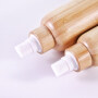 Wholesale high quality 10ml 30ml 50ml 100ml bamboo pump sprayer bottle 50g bamboo cream jar for skincare