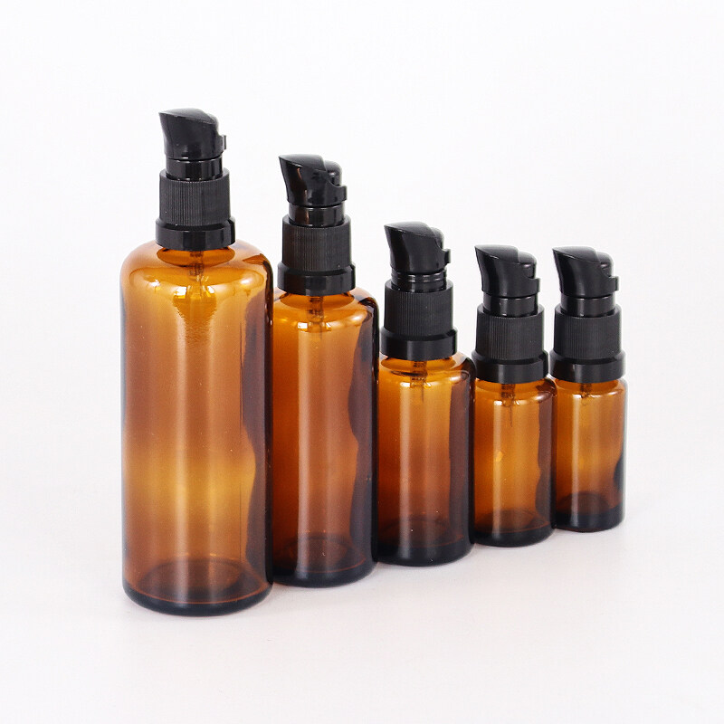 Customized Factory Cosmetic Pharmaceutical Liquid 50ml Amber Dropper Brown Glass Bottle