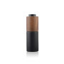 Wholesale Black Glass Dropper Bottle With New developed wooden bamboo lid and pump