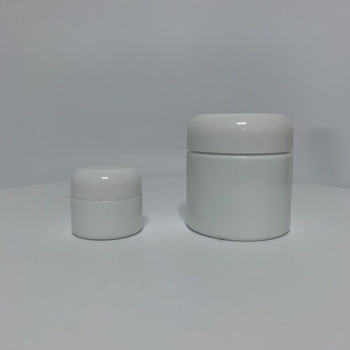3 different demo shape lid for white glass jar