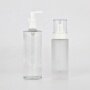 Frosting clear glass bottles heavy bottom with dropper