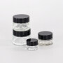 clear child resistant cosmetic glass jar with childproof cap for face cream packaging custom glass jars