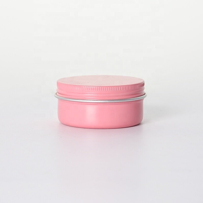 50ml round shape colorful aluminum jar for skin care cream