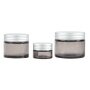 Hot Sale Gray Empty Face Cream Jar And Silver Cap Cosmetic Packaging Containers