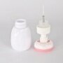 250ml white plastic foam bottle new PET foam bottle with flower top plastic bottle for cleanser