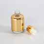 Factory price aluminum essential oil  round shape glass bottle with high quality dropper