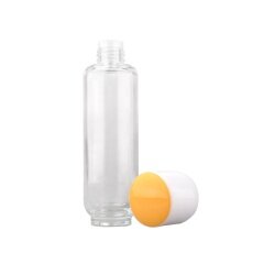 Large capacity clear glass lotion bottle,cosmetic whole set glass bottle