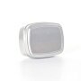 40ml silver color square aluminum jar recyclable metal storage jar with cover