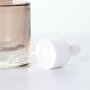 50ml glass essential oil bottle with white dropper amber glass serum bottle oval shape