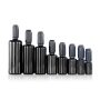 Glossy opaque black glass bottle for skin care round shoulder black glass lotion essential oil serum bottle
