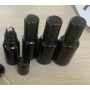 Plastic lid mini 5ml 10ml 20ml  opaque black color  perfume glass roller bottle matte cosmetic roll on bottle
