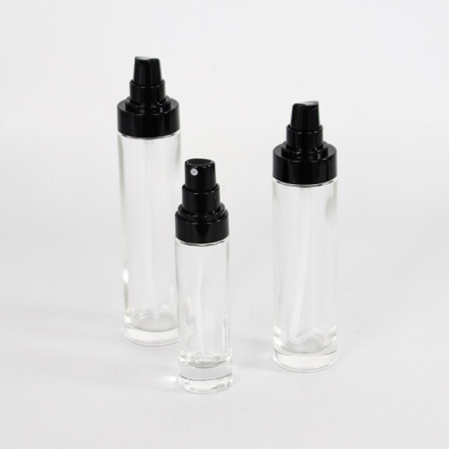 100ml 120ml toner bottle whole set frosted clear flat shoulder glass lotion pump 50ml cosmetic bottles and glass cream jars