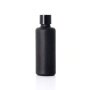 50ml reed defuser bottle with black aluminum lid matte black glass bottle for fragrance round shoulder glass cosmetic bottle