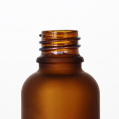 Transparent frosted essential oil bottle amber glass plastic head dropper bottle cosmetic dispensing bottle