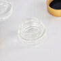 cosmetic packaging lotion face cream frosted clear glass jar with bamboo lid