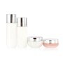 Customized Skin Care Cream Cosmetic Sets 100ml 120ml 30g 50g Gradient Orange Color Face Toner Serum Glass Bottles And Jars