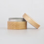 Natural wood covered cream jar eco-friendly material skin care package wooden cream jar