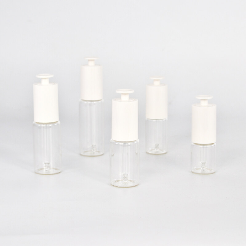 Glass dropper bottles with white cap for cosmetic essential oil glass bottles  empty cosmetic containers and packages