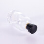 100ml glass perfume bottle black plastic cap cylindrical bottle Gold anodized aluminum spray empty bottle