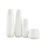 hot sale opal white cosmetics containers and packaging glass bottles pump bottle for lotion