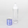 40ml 100ml 120ml glass bottle with white lotion pump  50g glass jar with lilac plastic cover