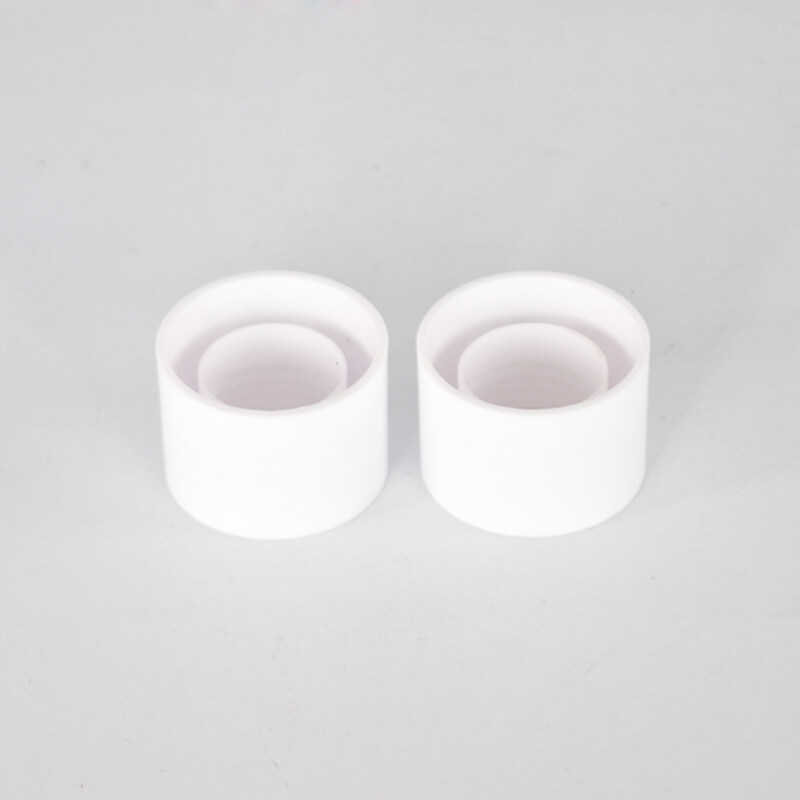 White plastic PP material screw lid, high quality double wall plastic cap