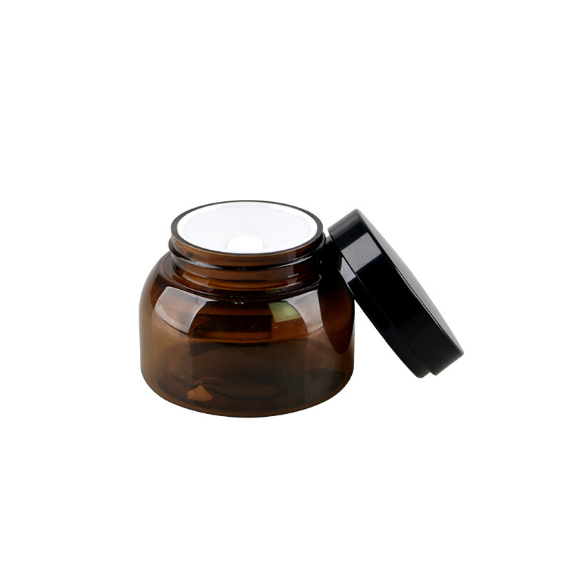 Hot seller plastic amber jar for skincare and medical packaging