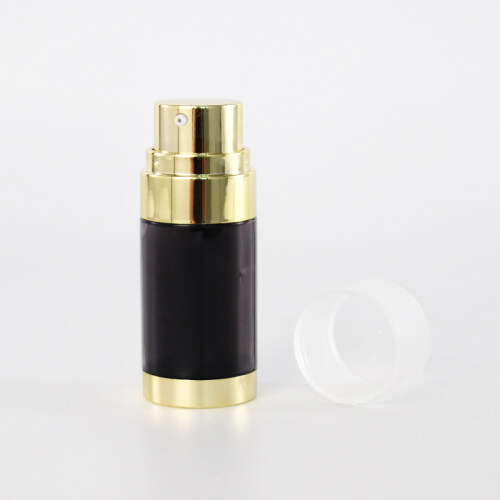 High quality luxury black color plastic lotion bottle plastic cosmetic bottle for skin care serum lotion cosmetic packaging