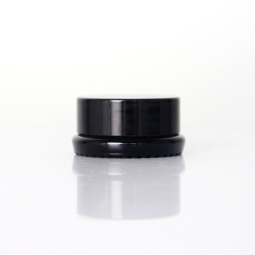5g opaque black glass eye cream jar glass bottle glass container jar with cap