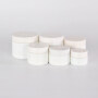 Hot cake cosmetic packaging different size for white glass cream jar,high quality glass jar